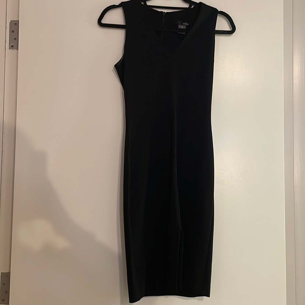 AQUA sleek back pencil dress